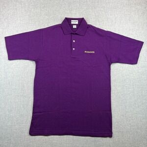 Vintage 90s Brunswick Bowling Polo Shirt Mens Medium Purple Cotton USA Deadstock